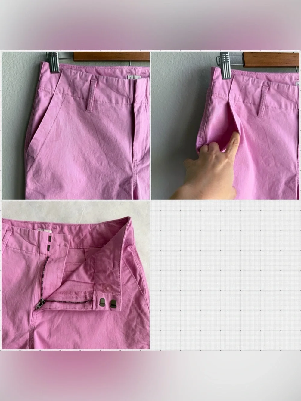 A New Day High Rise Straight Ankle Chino Pants 6 Pink Casual Chic Workwear C - Picture 3 of 8